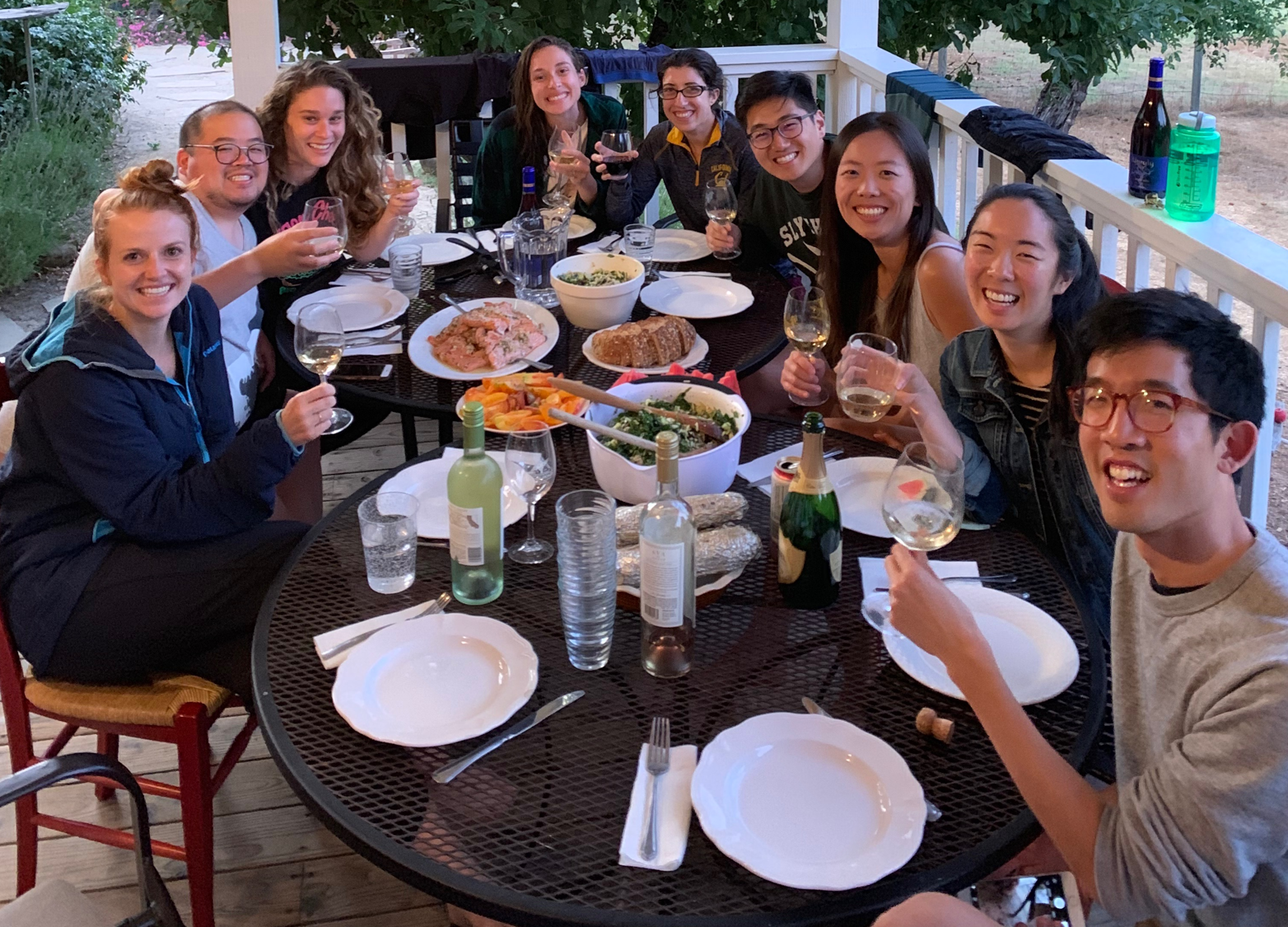 Group Dinner on Patio