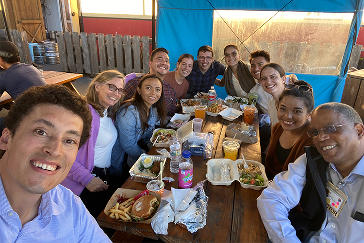 SFPC Class of 2024 eating together